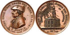 STÄDTE. 
DEUTSCHE STÄDTE. 
HAMBURG. Medaille 1862 (v.&nbsp;Lorenz) 100 Jahre Michaeliskirche am 19.&nbsp;Oktober. Brb. des Architekten Ernst Georg S...