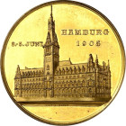 STÄDTE. 
DEUTSCHE STÄDTE. 
HAMBURG. Medaille 1905 (b.&nbsp;Oertel) a.&nbsp;d. IV.&nbsp;Internat. Hundeausstellung, am 3.-5. Juni in Hamburg, gewidme...