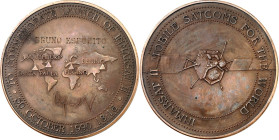 GESCHICHTE u. VERKEHRSWESEN. 
LUFTFAHRT. 
RAUMFAHRT. Medaille 1990 (o. Sign.) a.d. Inbetriebnahme d. Satelliten INMARSAT II für gesicherte Telekommu...
