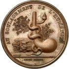MEDIZIN u. SOZIALWESEN. 
PHARMAZIE. 
FRANKREICH. Medaille o.J. (1803) (v. Brenet, b. Denon) Prämie d. \'c9cole de Pharmacie von 1803. Schlange an Re...