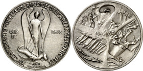 RELIGION UND ETHIK. 
HEILIGE. 
Michael, St. Medaille 1990 a.d.1500 Jahrfeier der Erscheinung d. Hl. auf dem Monte Sant Angelo (b.Siponto) Süditalien...