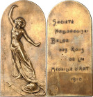 BILDHAUER und MEDAILLEURE des XIX. bis XXI. Jh.. 
BELGIEN. 
DEVREESE, Godefroid *1861 Courtrai +1941 Brüssel. Plakette 1910 "SALOME". Salome tanzend...