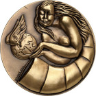 BILDHAUER und MEDAILLEURE des XIX. bis XXI. Jh.. 
BELGIEN. 
VERNIEUWE, Wivine *1951. Medaille 2009 "Lasst uns die Erde schonen, wir haben nur eine" ...