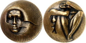 BILDHAUER und MEDAILLEURE des XIX. bis XXI. Jh.. 
FINNLAND. 
RÄSÄNEN, Kauko *1926 Suistamo +2015. Duplex-Medaille 1972 1. UN-UMWELTSCHUTZKONFERENZ, ...