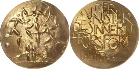 DEUTSCHLAND. 
BUNDESREPUBLIK DEUTSCHLAND. 
Rheinland-Pfalz. Medaille o.J. (vor 2003) "Sportplakette"I. Fassung. 4 Z. u.Paraphe des Innenministers. 6...