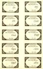 FRANKREICH. 
Assignaten. 
I. Republik. 5 Livres 10 Brumaire An II (31.10.1793). Pi. A76. 10 er -Bogen, 2 Stiftlöcher. 

II