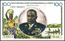 FRANZÖSISCH ÄQUATORIAL AFRIKA. 
100 Francs o.D. (1957). Pick&nbsp; 32. . 

II-III