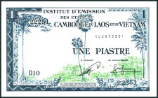 FRANZÖSISCH INDOCHINA. 
1 Piastre / Rial o.J. (1954). Pick&nbsp; 94. . 

II