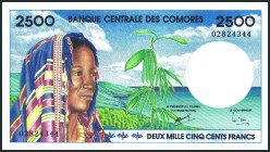 KOMOREN. 
2500 Francs o.D. (1997). Pi. 13. . 

I