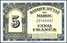 MAROKKO. 
5 Francs 1.3.1944,5 Francs 14.9.1943. Pi. 24,33. (2). 

III, I