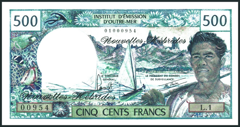 NEUE HYBRIDEN. 
500 Francs o.D. 1979. PI. 19b. . 

I