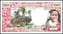 TAHITI. 
1000 Francs o. D. 1971-1985. Pi. 27. . 

II