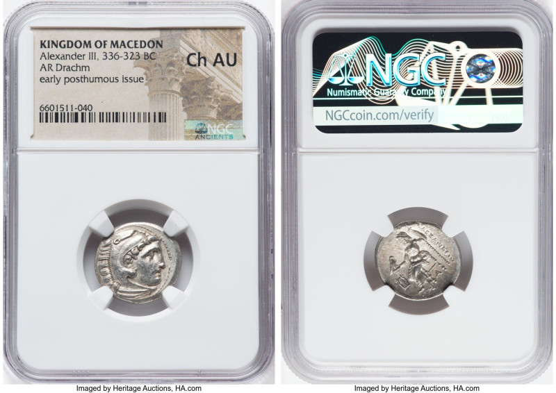 MACEDONIAN KINGDOM. Alexander III the Great (336-323 BC). AR drachm (19mm, 10h)....
