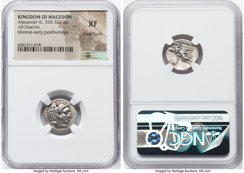 MACEDONIAN KINGDOM. Alexander III the Great (336-323 BC). AR drachm (17mm, 3h). ...