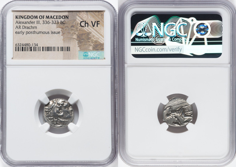 MACEDONIAN KINGDOM. Alexander III the Great (336-323 BC). AR drachm (16mm, 9h). ...