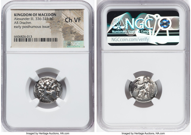 MACEDONIAN KINGDOM. Alexander III the Great (336-323 BC). AR drachm (18mm, 12h)....