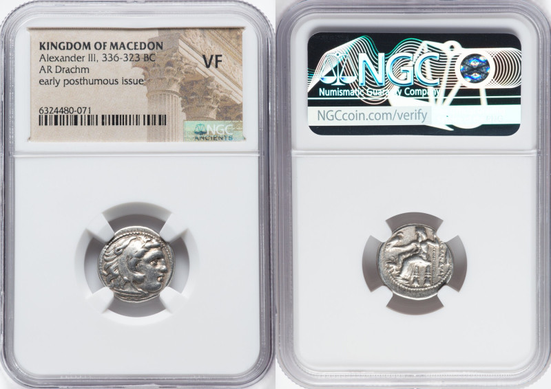 MACEDONIAN KINGDOM. Alexander III the Great (336-323 BC). AR drachm (17mm, 12h)....