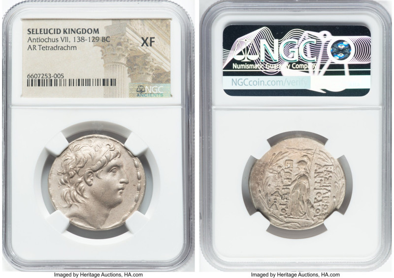 SELEUCID KINGDOM. Antiochus VII Euergetes (Sidetes) (138-129 BC). AR tetradrachm...
