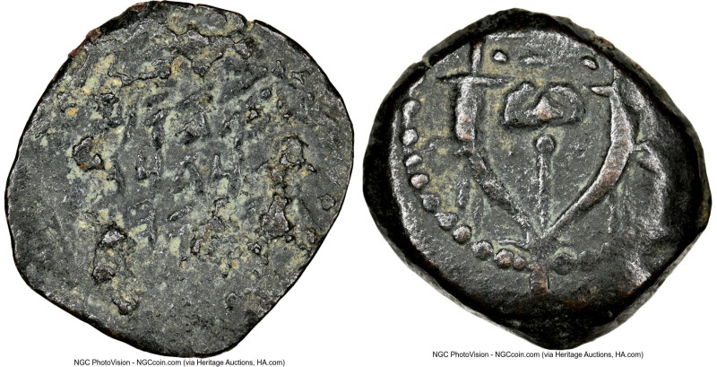 JUDAEA. Hasmoneans. Alexander Jannaeus (103-76 BC). AE prutah (14mm, 1h ) NGC Ch...