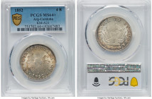 Cordoba. Provincial 4 Reales 1852 MS64+ PCGS, Cordoba mint. KM-A31. Larger sunface with even rays. Top grade certified. HID09801242017 © 2022 Heritage...