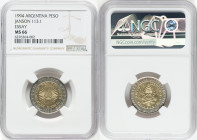 Republic bi-metallic Pattern Peso 1994 MS66 NGC, Janson-113.1. HID09801242017 © 2022 Heritage Auctions | All Rights Reserved