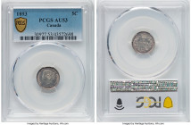 Victoria 5 Cents 1893 AU53 PCGS, London mint, KM2. HID09801242017 © 2022 Heritage Auctions | All Rights Reserved