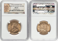 George V gold 10 Dollars 1913 MS63 NGC, Ottawa mint, KM27, Fr-3. Bank of Canada Hoard. HID09801242017 © 2022 Heritage Auctions | All Rights Reserved