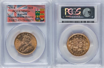 George V gold 10 Dollars 1914 MS63+ PCGS, Ottawa mint, KM27, Fr-3. Canadian Gold Reserve. HID09801242017 © 2022 Heritage Auctions | All Rights Reserve...