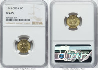 Republic Centavo 1943 MS65 NGC, Philadelphia mint, KM9.2a. HID09801242017 © 2022 Heritage Auctions | All Rights Reserved