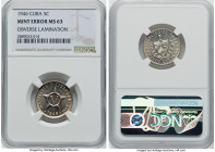 Republic Mint Error - Obverse Lamination 5 Centavos 1946 MS63 NGC, Philadelphia mint, KM11.3. HID09801242017 © 2022 Heritage Auctions | All Rights Res...