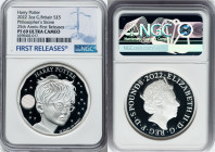 Elizabeth II silver Proof "Philosopher's Stone" 5 Pounds (2 oz) 2022 PR69 Ultra Cameo NGC, Harry Potter series. 25th anniversary commemorative of the ...