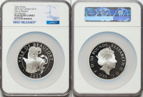 Elizabeth II silver Proof "Yale of Beaufort" 10 Pounds (5 oz) 2023 PR69 Ultra Cameo NGC, KM-Unl. Limited Edition Presentation: 300. Tudor Beasts serie...