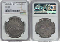 Central American Republic 8 Reales 1847 NG-A AU58 NGC, Nueva Guatemala mint, KM4. HID09801242017 © 2022 Heritage Auctions | All Rights Reserved