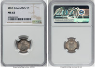 British Colony. Victoria 4 Pence 1894 MS63 NGC, London mint, KM26. HID09801242017 © 2022 Heritage Auctions | All Rights Reserved