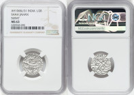 Mughal Empire. Shah Jahan 1/2 Rupee AH 1068 Year 31 (1657/1658) MS63 NGC, Surat mint, KM218.1. HID09801242017 © 2022 Heritage Auctions | All Rights Re...