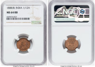 British India. Victoria 1/12 Anna 1888-(b) MS64 Red and Brown NGC, Bombay mint, KM483. HID09801242017 © 2022 Heritage Auctions | All Rights Reserved