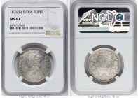 British India. Victoria Rupee 1876-(b) MS61 NGC, Bombay mint, KM473.2. Type A Bust, Type II Reverse, Dot mintmark. HID09801242017 © 2022 Heritage Auct...