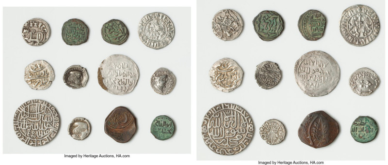 12-Piece Lot of Assorted Issues, Includes Tram, Rupee, and Dirham denominations....