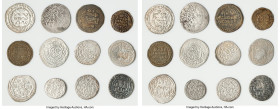 12-Piece Lot of Assorted Issues, Includes multiple Dinar, multiple Dirhams, Fals, and Tanka denominations. Most examples are either silver or billon. ...