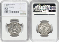 Naples & Sicily. Robert d'Anjou Gigliato ND (1309-1343) MS62 NGC, MIR-28. 3.95gm. ROBERT DEI GRA IERL' ET SICIL' REX Crowned king seated facing betwee...