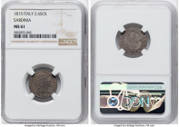 Sardinia. Vittorio Emanuele I 2.6 Soldi 1815-AL MS61 NGC, Torino mint, KM108. From the Meduno Collection HID09801242017 © 2022 Heritage Auctions | All...