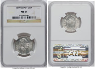 Umberto I Lira 1899-R MS64 NGC, Rome mint, KM24.1. Untoned satin surfaces. From the Meduno Collection HID09801242017 © 2022 Heritage Auctions | All Ri...