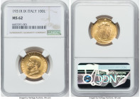 Vittorio Emanuele III gold 100 Lire Anno IX (1931)-R MS62 NGC, Rome mint, KM72. First year of type. HID09801242017 © 2022 Heritage Auctions | All Righ...