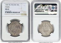 Thorn. Johann II Casimir 18 Groschen 1655 HI-L MS62 NGC, Thorn mint, KM35. HID09801242017 © 2022 Heritage Auctions | All Rights Reserved