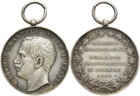 ITALIEN KÖNIGREICH
Viktor Emanuel III., 1900 - 1946. Silbermedaille 1908, von L. Giorgi. Auf die russischen Seeleute, die den Bürgern von Messina wäh...