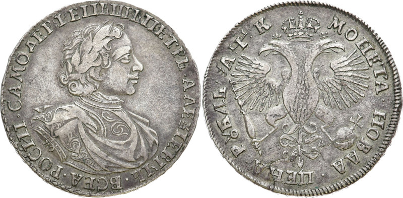 RUSSLAND GROSSFUERSTENTUM / KAISERREICH
Peter I., 1682 / 1689 - 1725. Rubel 172...