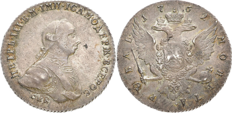 RUSSLAND GROSSFUERSTENTUM / KAISERREICH
Peter III., 1762. Rubel 1762, St. Peter...