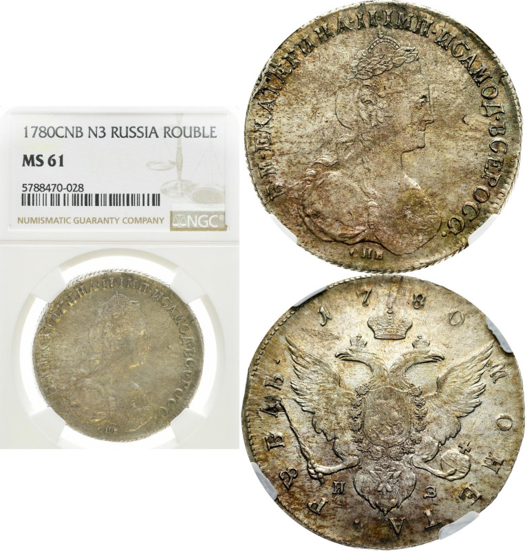 RUSSLAND GROSSFUERSTENTUM / KAISERREICH
Katharina II., 1762 - 1796. Rubel 1780,...