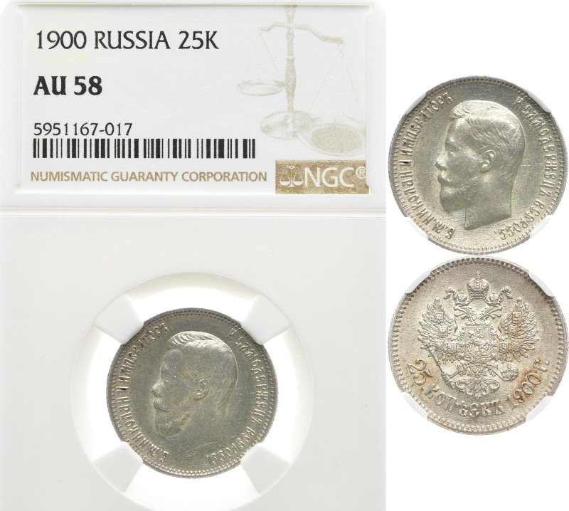 RUSSLAND GROSSFUERSTENTUM / KAISERREICH
Nikolaus II., 1894 - 1917. 25 Kopeken 1...
