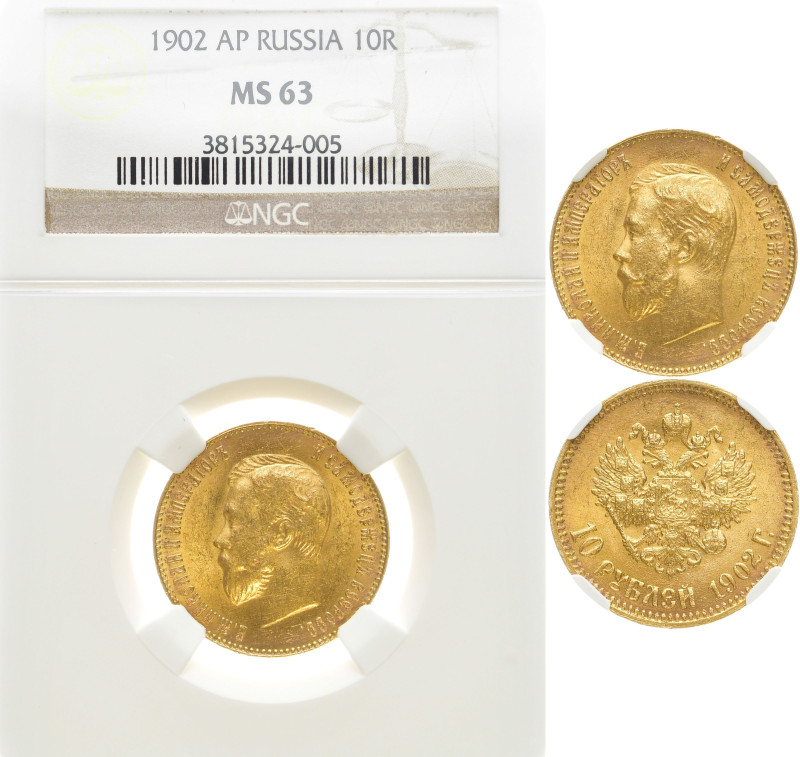 RUSSLAND GROSSFUERSTENTUM / KAISERREICH
Nikolaus II., 1894 - 1917. 10 Rubel 190...